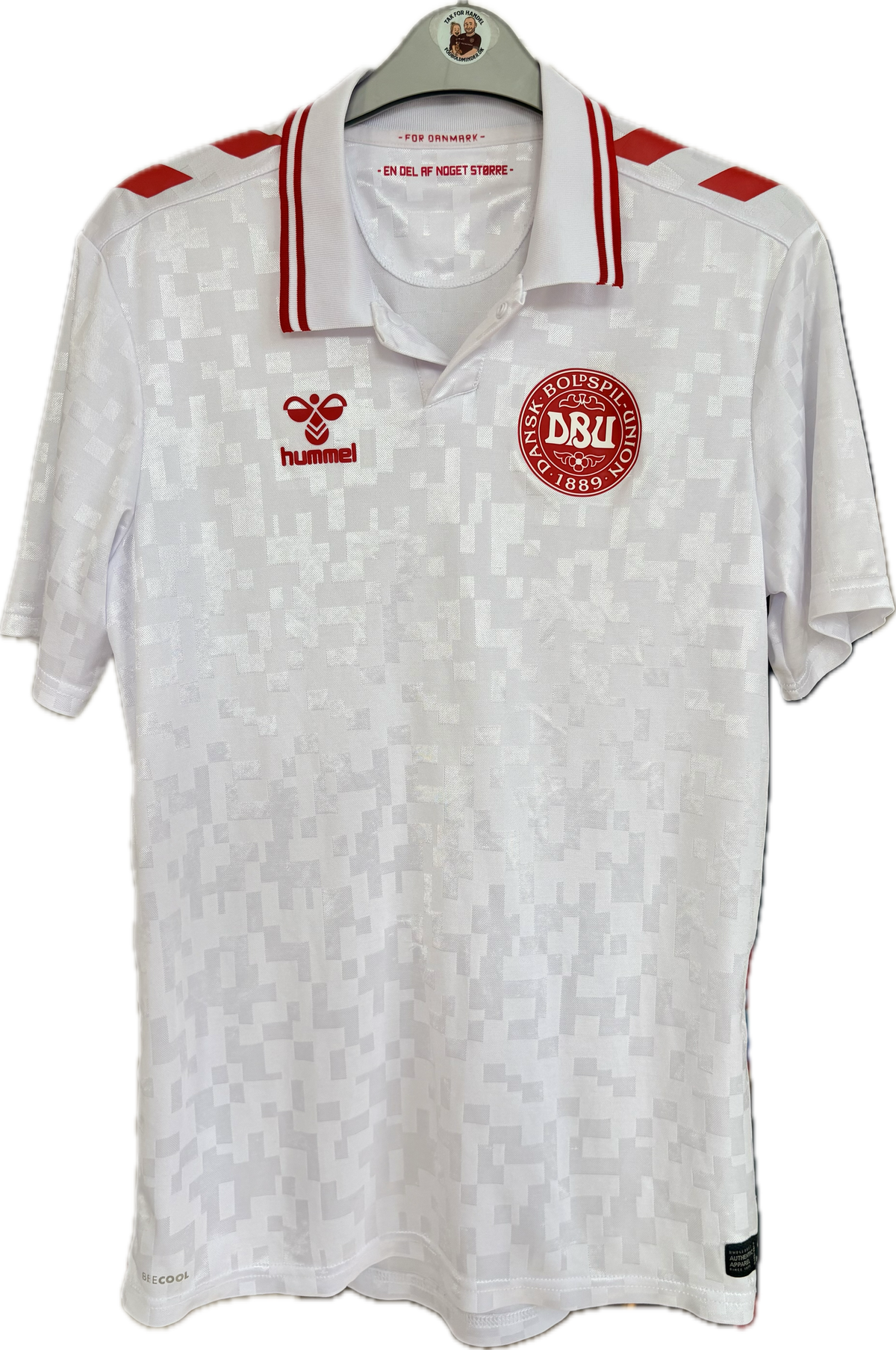 Danmark 🇩🇰 DBU fodboldtrøje M hvid