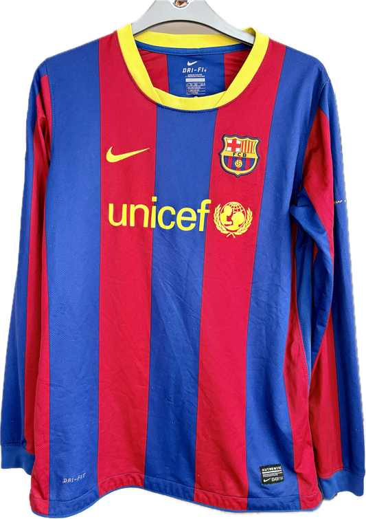 FC Barcelona langærmet fodboldtrøje 2010