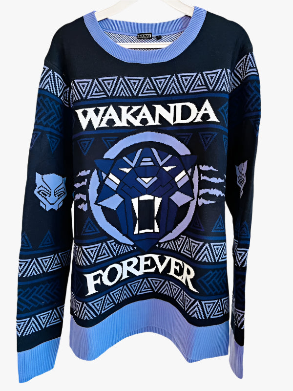 Wakanda Forever Marvel juletrøje - Large