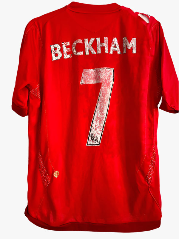 England fodboldtrøje med David Beckham - 2004