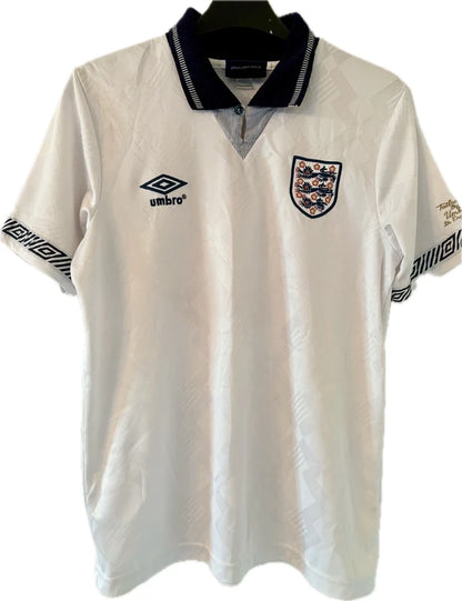 England fodboldtrøje remake EM 1990, str. M, #19 (Gascoigne)