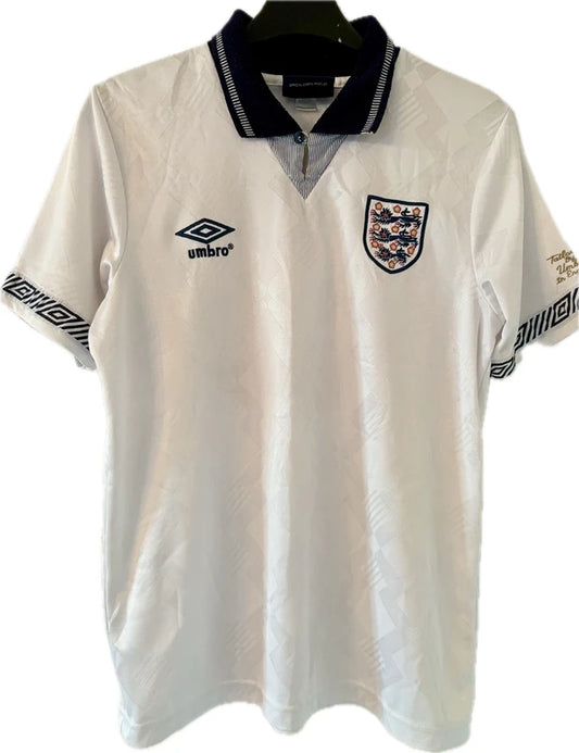 England fodboldtrøje remake EM 1990, str. M, #19 (Gascoigne)