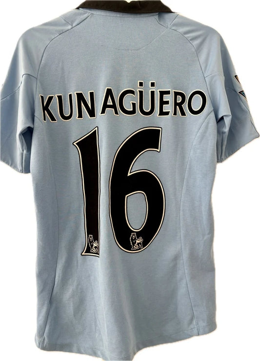 Manchester City fodboldtrøje – Sergio Agüero #16 – 2011/12