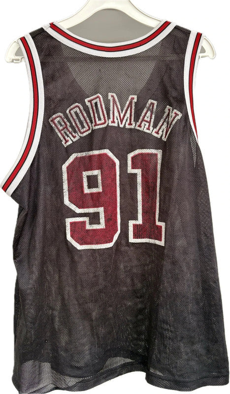 Chicago Bulls basketballtrøje med Rodman 1995