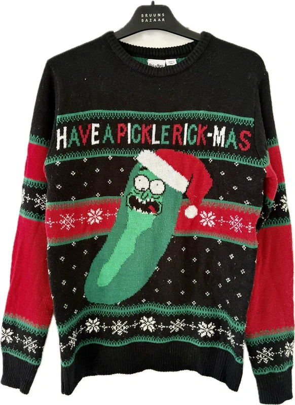 Rick and Morty juletrøje – Have a Pickle Rick-mas