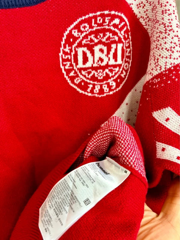 Danmark fodboldtrøje strik – 1986-inspireret – billede 4