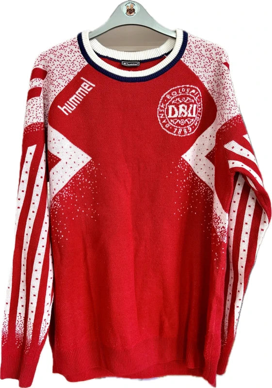 Danmarks landshold fodboldtrøje 1986 – Hummel, str. XL
