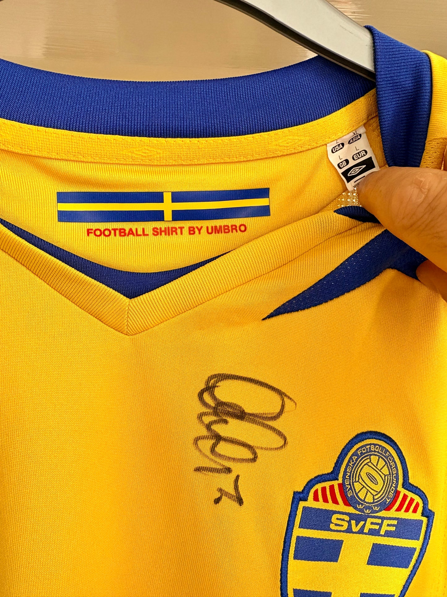 Sverige fodboldtrøje 2007 - Fodboldminder.dk