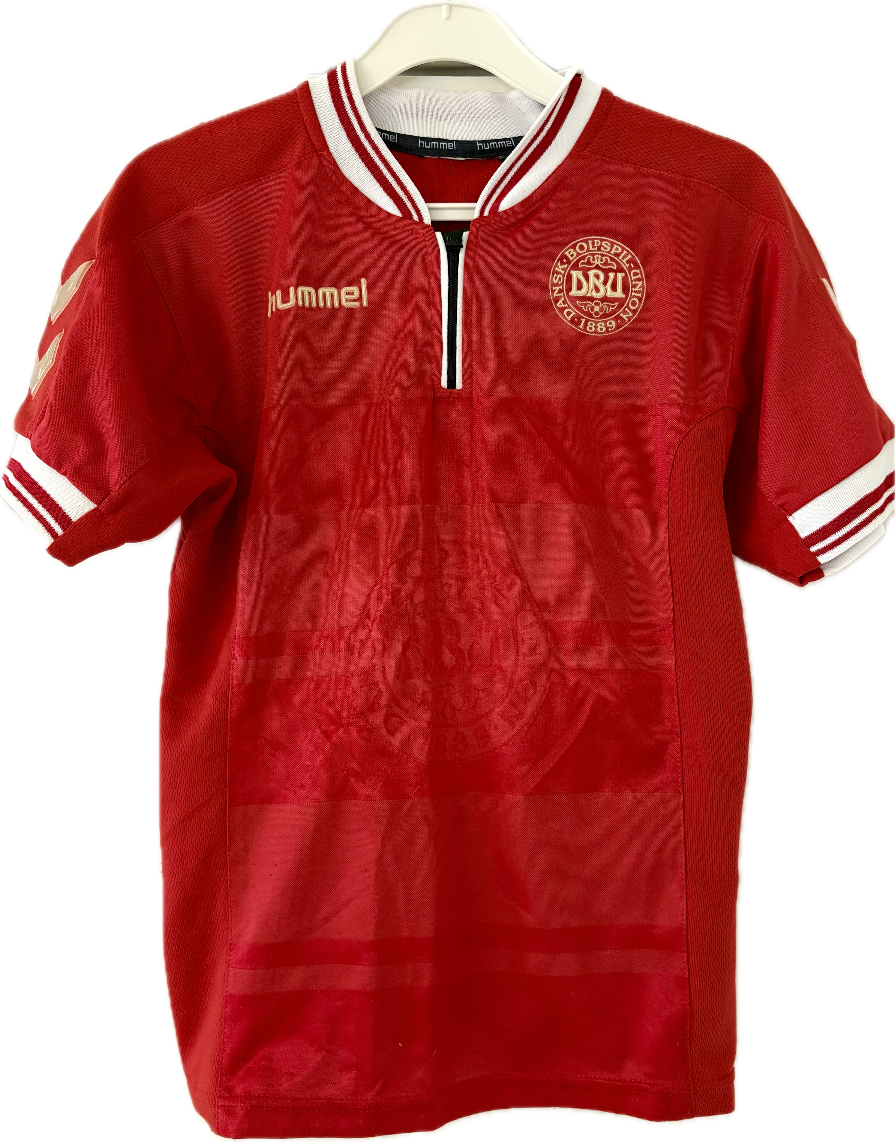 Danmark DBU fodboldtrøje 1998 med Ebbe Sand