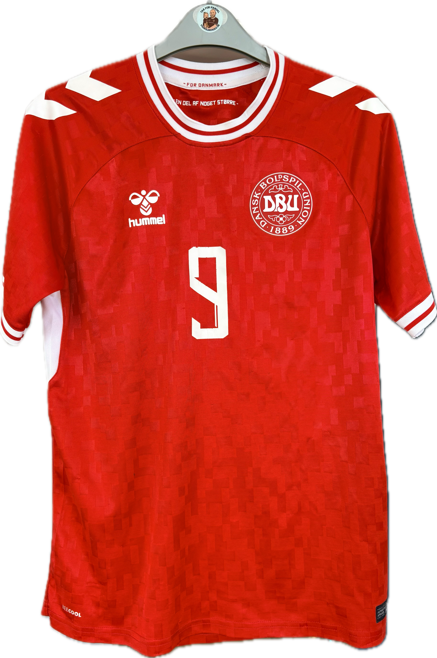 Danmark DBU fodboldtrøje Højlund 2024