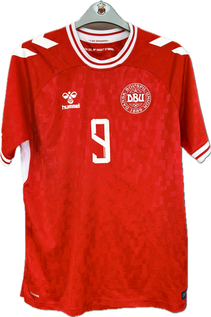 Danmark DBU fodboldtrøje Højlund 2024