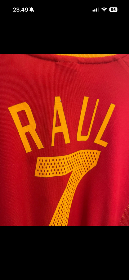 Spanien 2001 fodboldtrøje Raul #7 Adidas