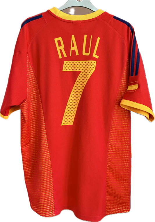Spanien 2001 fodboldtrøje Raul #7 Adidas