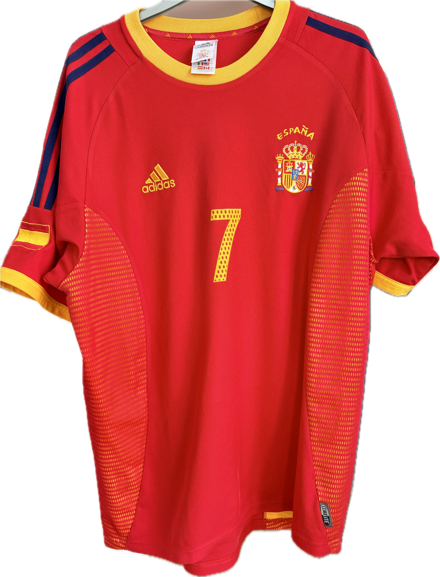 Spanien 2001 fodboldtrøje Raul #7 Adidas