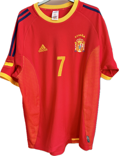 Spanien 2001 fodboldtrøje Raul #7 Adidas