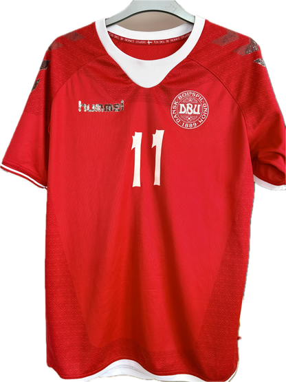 Danmark 🇩🇰 DBU fodboldtrøje Nicklas Bendtner 2016