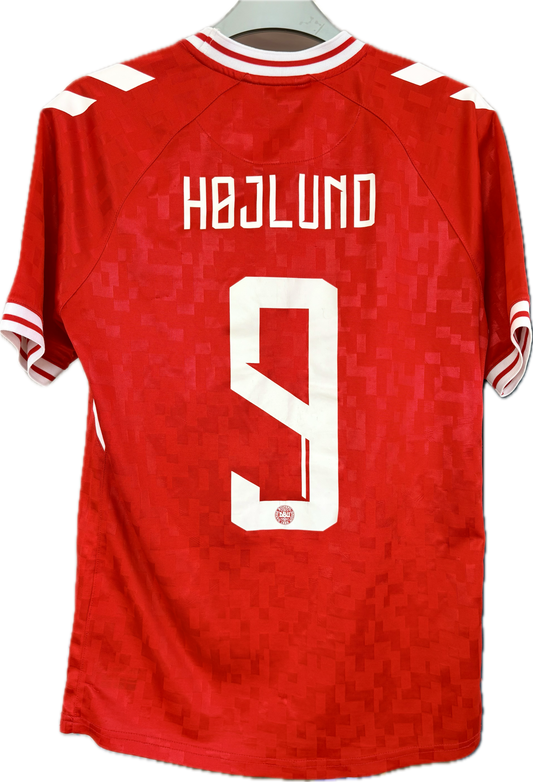 Danmark DBU fodboldtrøje Højlund 2024