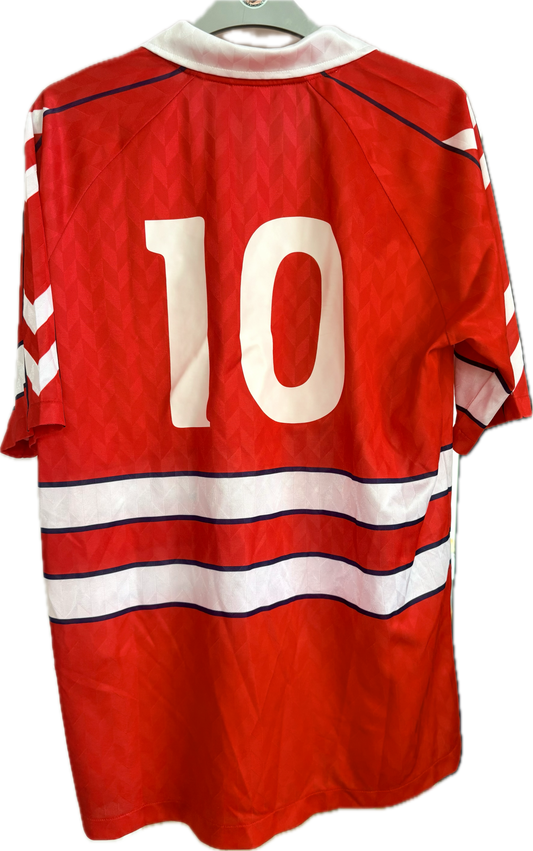 Dänemark Fußballtrikot 1988 Retro Elkjær 10
