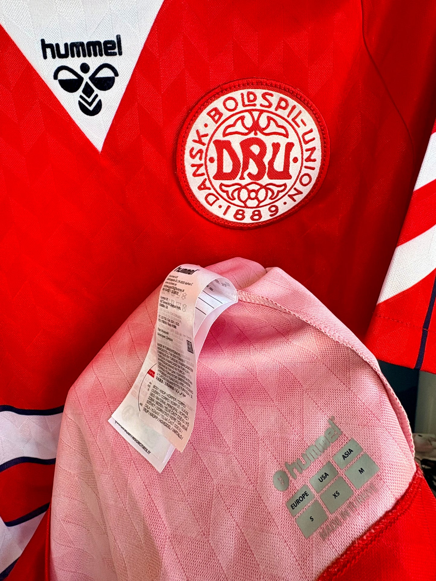 Danmark 🇩🇰 DBU fodboldtrøje 1988