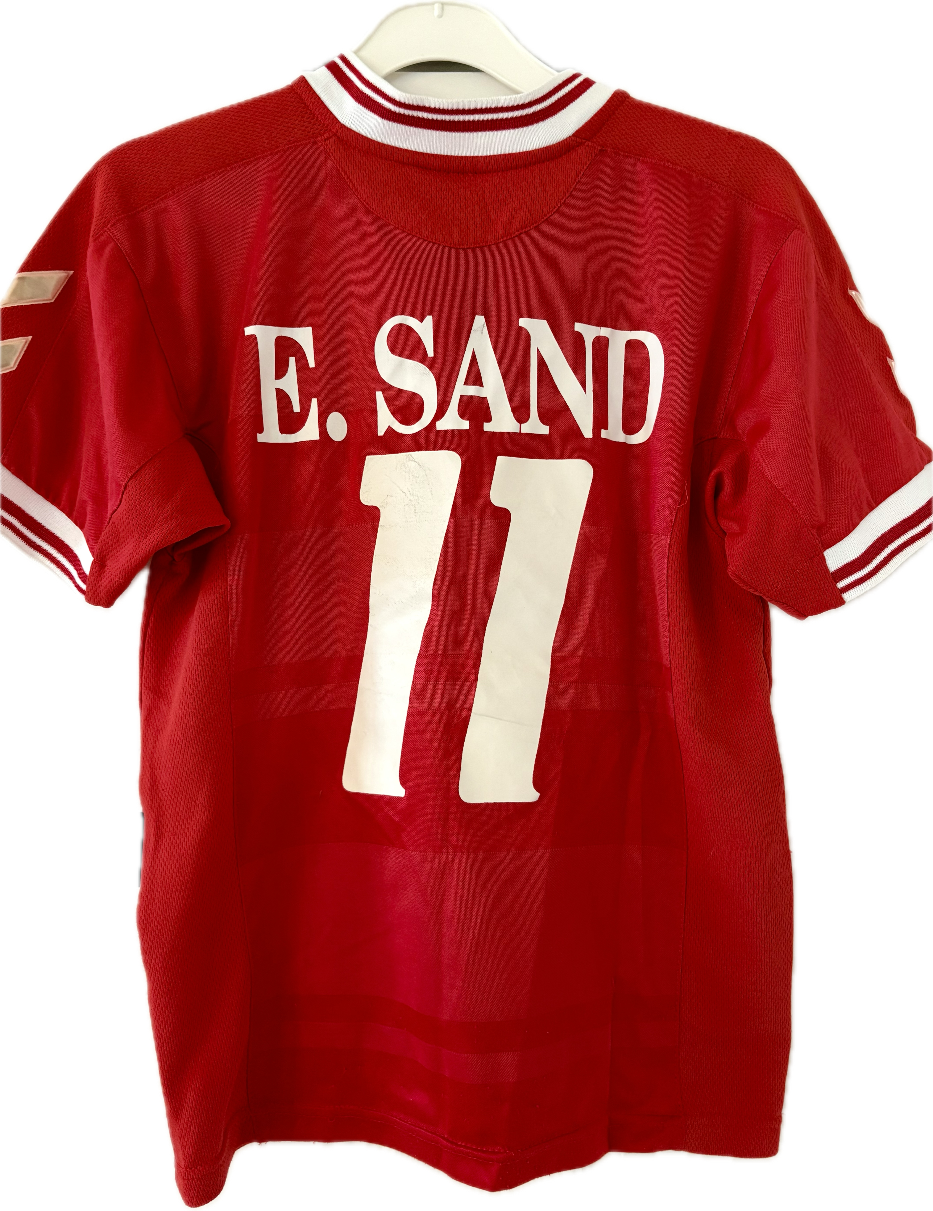 Danmark DBU fodboldtrøje 1998 med Ebbe Sand