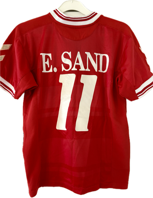 Danmark DBU fodboldtrøje 1998 med Ebbe Sand