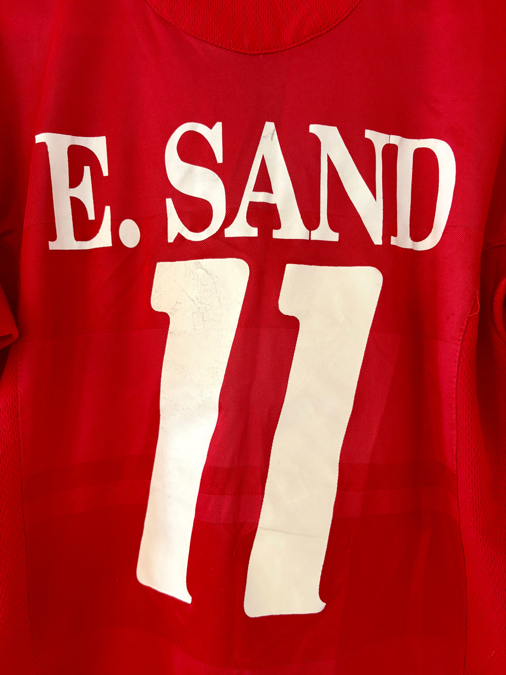 Danmark DBU fodboldtrøje 1998 med Ebbe Sand