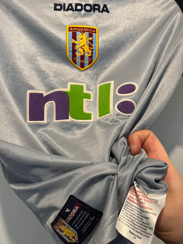 Aston Villa football fodboldtrøje - Diadora 2001 - S