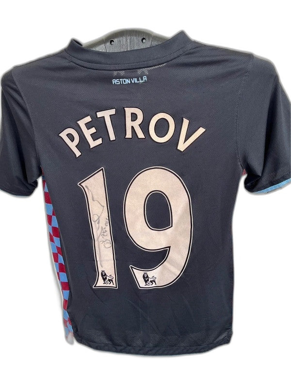 Aston Villa signeret Petrov football fodboldtrøje - 2010
